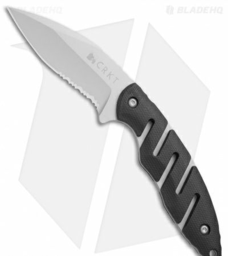 Fixed Blade Knives *  | Gift Selection Crkt Ryan Plan B Fixed Blade Knife Zytel (2.8 Bead Blast Serr) 2813