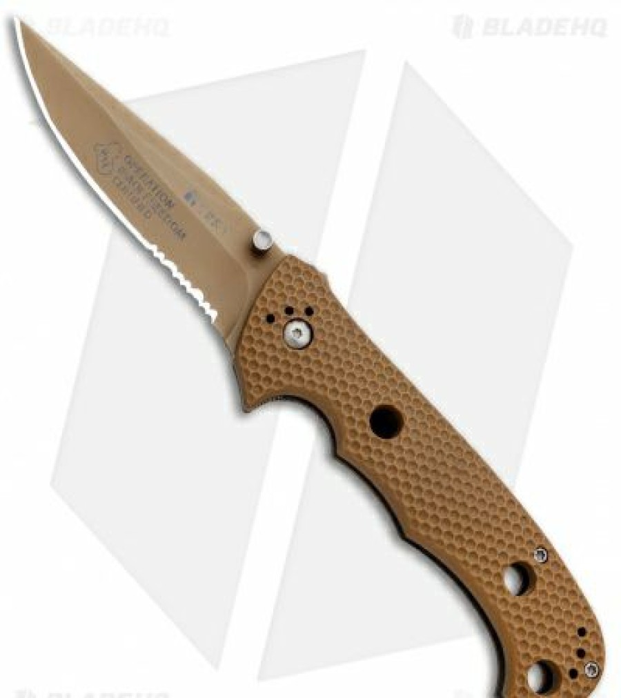 Pocket Knives *  | Low Price Crkt Hammond Iraqi Freedom Desert Cruiser Knife Tan (3.75 Tan Serr) 7914Di